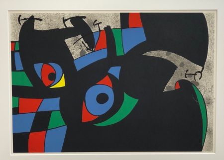 Lithograph Miró - El lagarto de las plumas de oro