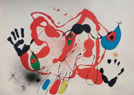 Lithograph Miró - El Marxant de Galls 