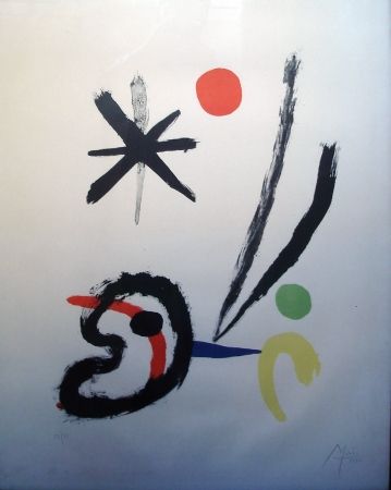 Lithograph Miró - El pájaro cometa