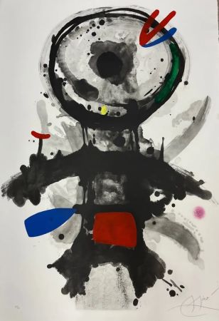 Engraving Miró - El ángel acribillado