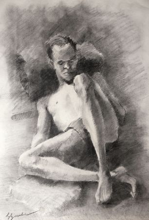 No Technical Bonabel - Eliane Bonabel / Louis-Ferdinand Céline - DESSIN ORIGINAL / ORIGINAL DRAWING - Nu Masculin / Male Nude - 1939
