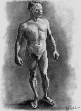 Lithograph Bonabel - ELIANE BONABEL / Louis-Ferdinand Céline - Litographie Originale / Original Lithograph - Nu Masculin / Male Nude - 1938