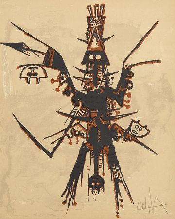 Lithograph Lam - Eloge rupestre de Miró
