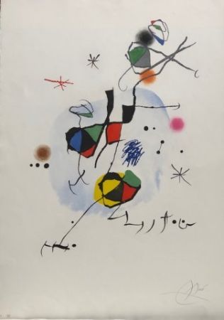 Engraving Miró - Els castellers