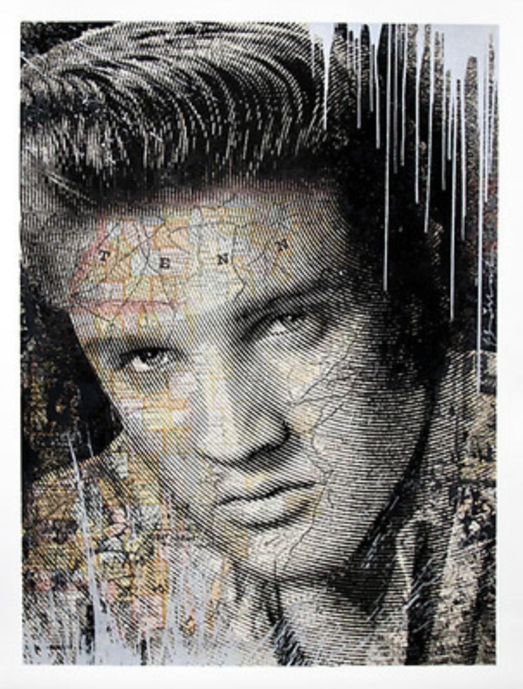 Screenprint Mr Brainwash - Elvis – King of Rock Silver