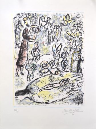 Lithograph Chagall - Enchanted Flute - M665