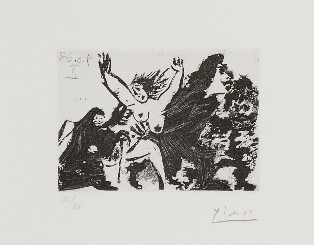 Etching And Aquatint Picasso - Enlèvement, à pied, avec la Célestine 