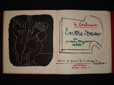 Lithograph Le Corbusier - Entre-deux ou propos toujours réliés, écrit et gravé de la main de l'auteur.