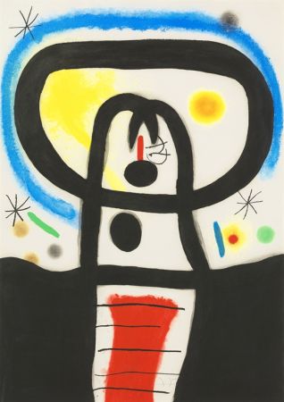 Etching Miró - Equinox is a Etching and aquatint in colours by Joan Miro