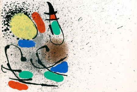 Lithograph Miró - Errantes graminées