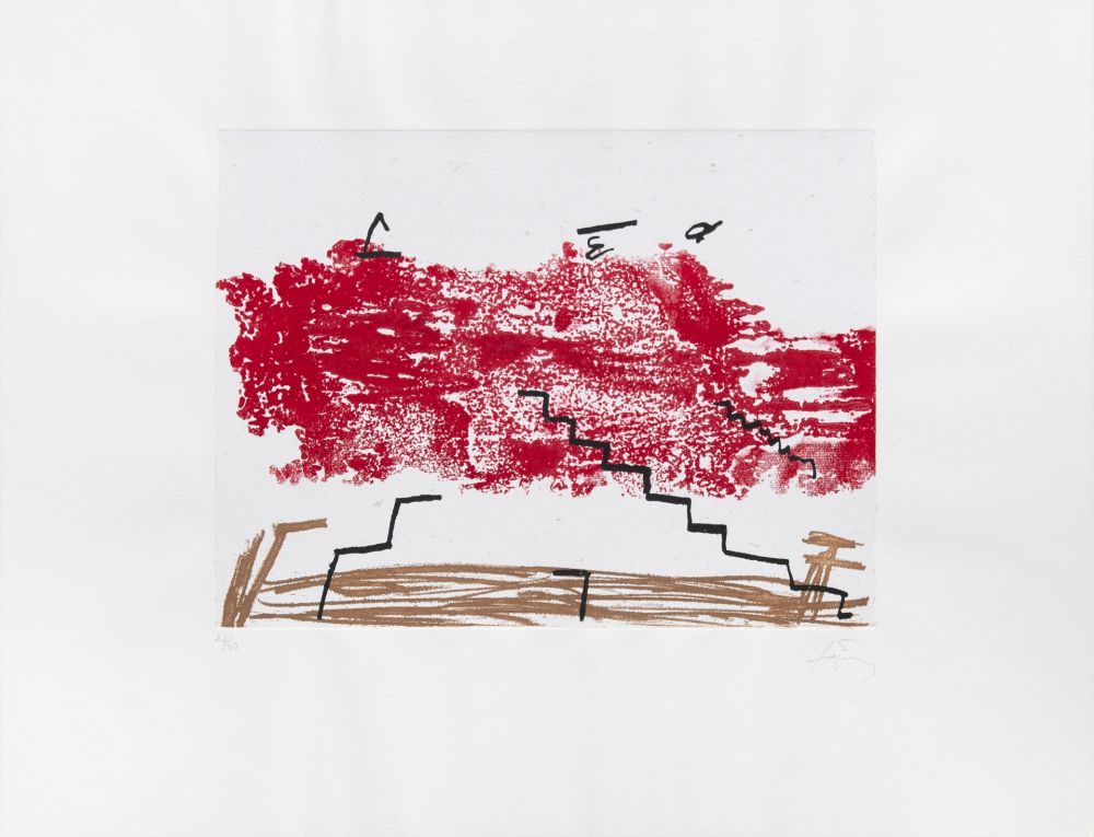 Etching Tàpies - Escalier 