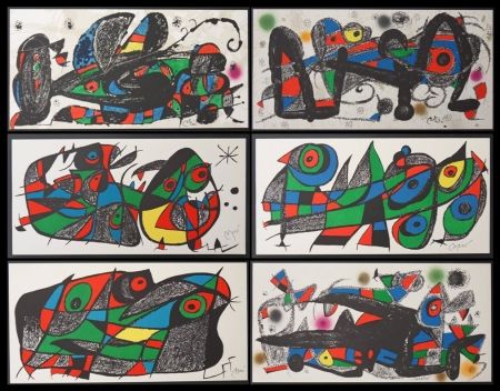 Lithograph Miró - Escultor - 7 lithos