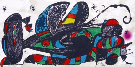 Lithograph Miró - Escultor : Irán