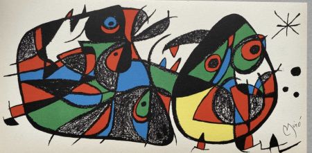 Lithograph Miró - Escultor Italie