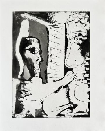 Aquatint Picasso - Escultor y escultura