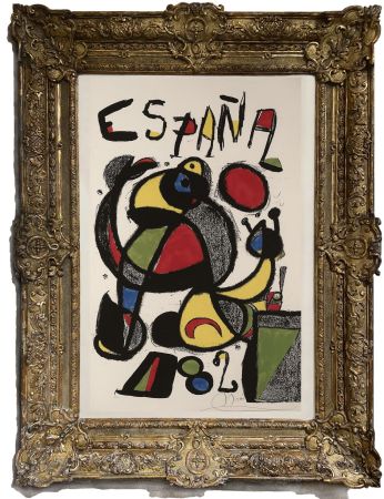 Lithograph Miró - España Copa del Mundo de Futbol