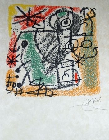 Lithograph Miró - Essences de la terra complete set of 9 lithographs