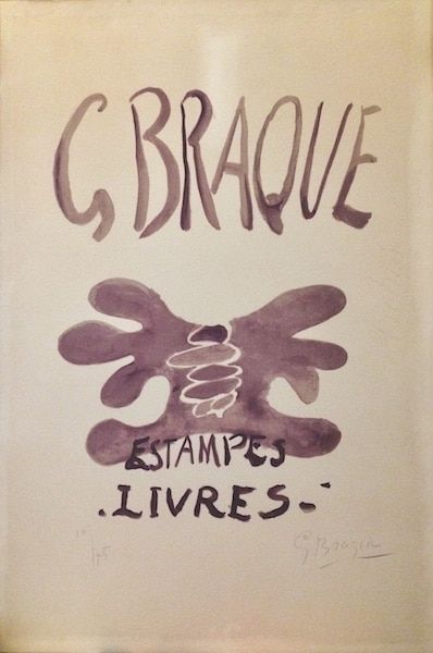 Lithograph Braque - Estampes et livres. 1958.