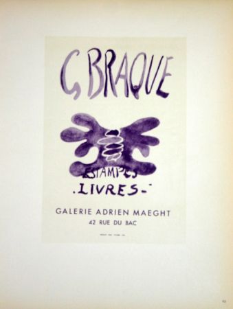 Lithograph Braque - Estampes  Livres