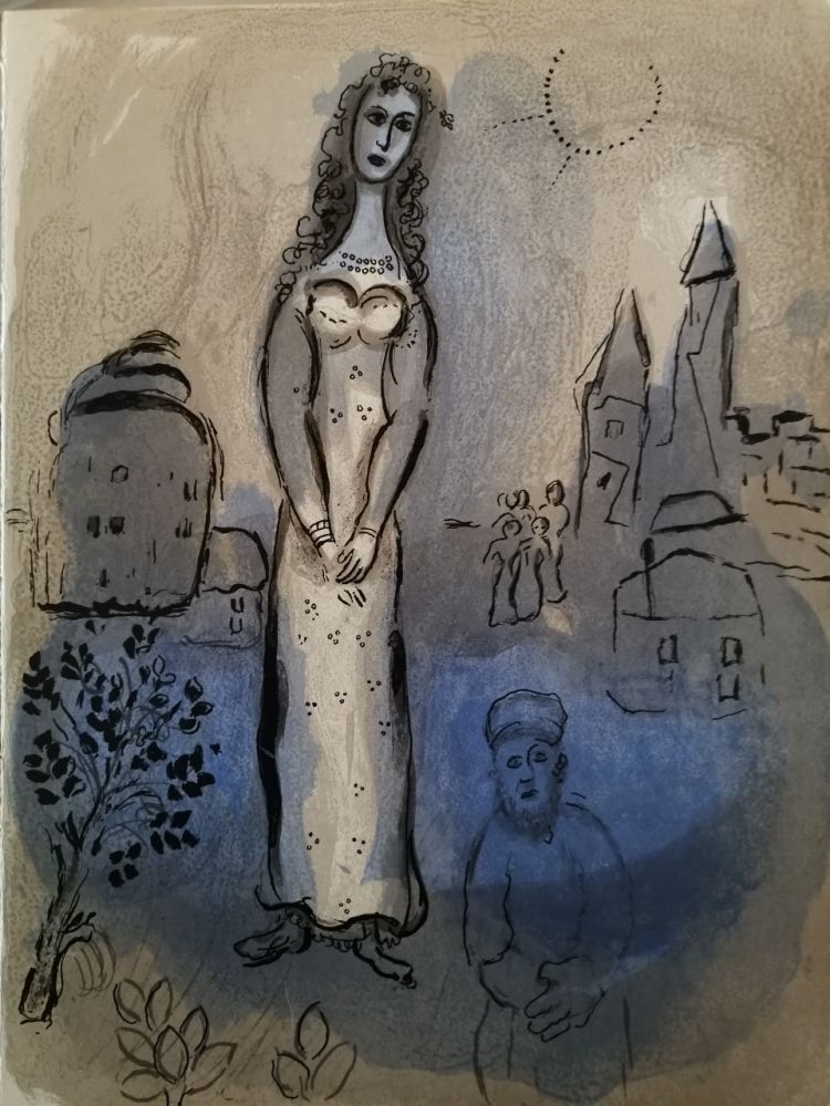 Lithograph Chagall - Esther