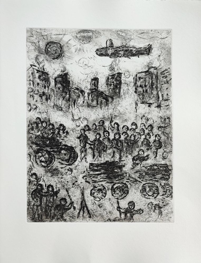 Engraving Chagall - Et sur la terre