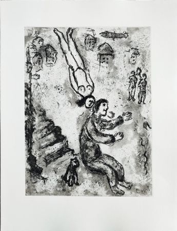 Engraving Chagall - Et sur la terre