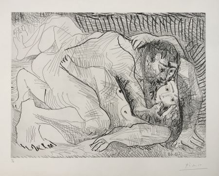 Drypoint Picasso - Etreinte (B.1111)