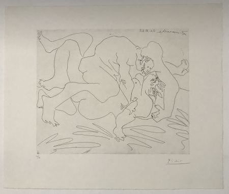 Drypoint Picasso - Etreinte V