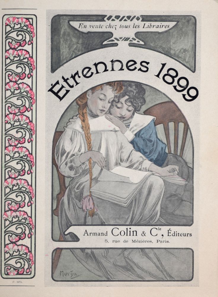 Lithograph Mucha - Etrennes 1899, 1899