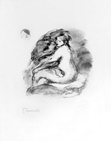 Lithograph Renoir - Etude de femme nue, assise, variante (Study of Seated Female Nude), c. 1904