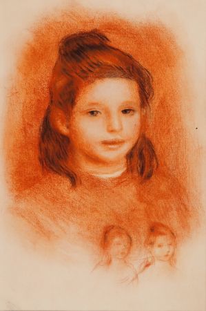 Lithograph Renoir - Etude pour un portrait
