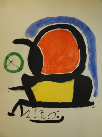 Lithograph Miró - Exhibition 