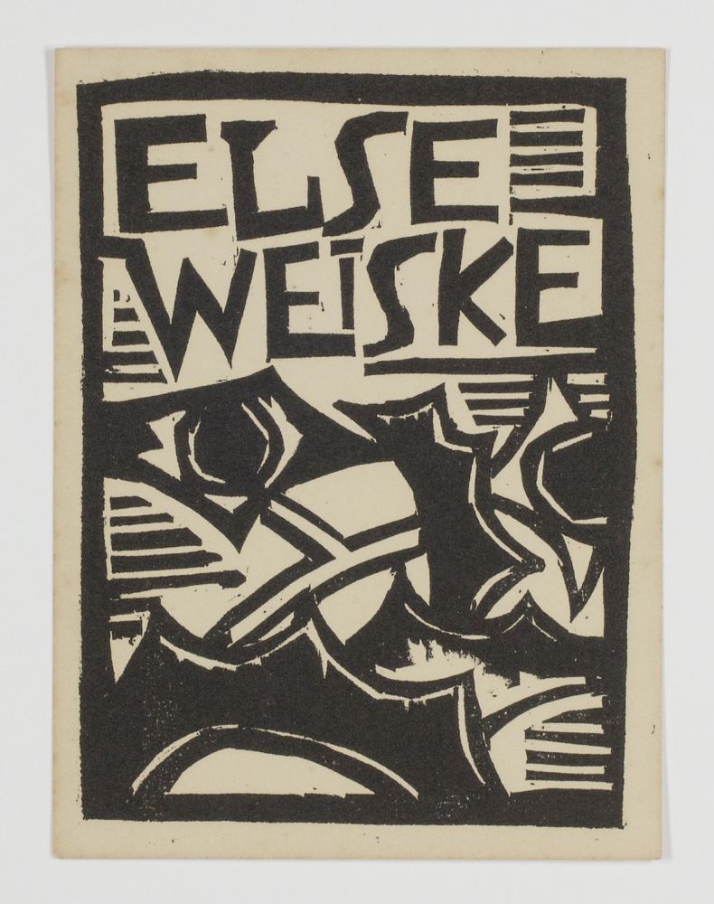 Woodcut Schmidt-Rottluff - Exlibris Else Weiske