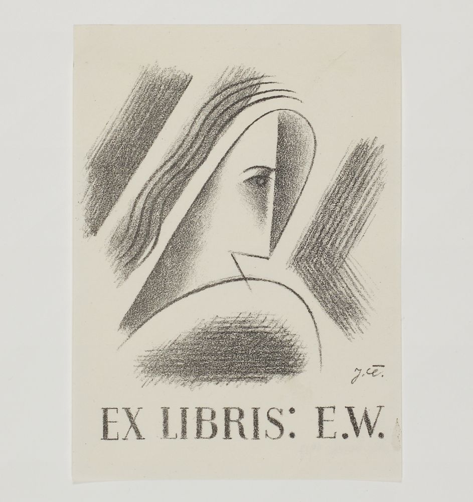 Lithograph Capek - Exlibris E.W. 