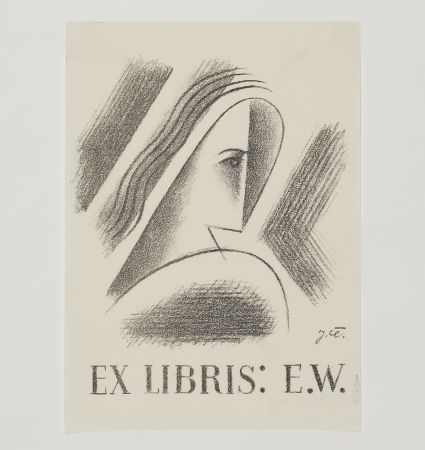 Lithograph Capek - Exlibris E.W. 