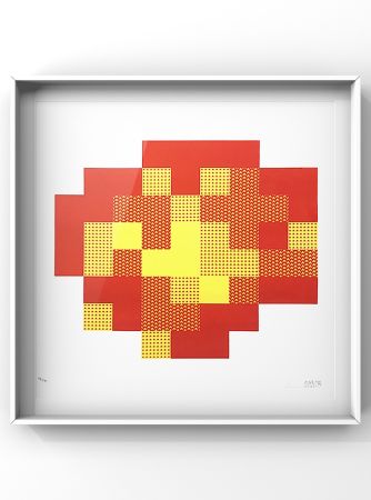 Screenprint Invader - Explosion