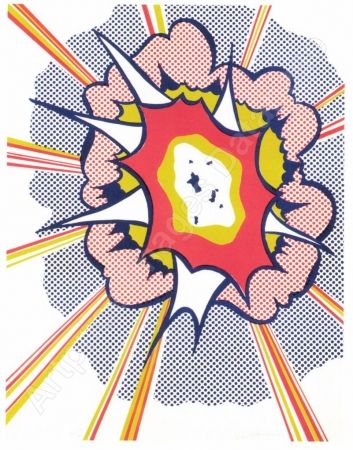 Lithograph Lichtenstein - Explosion