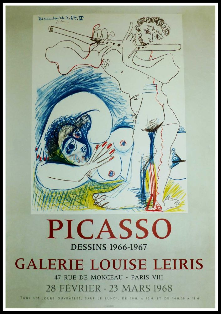 Poster Picasso - EXPO 1968 GALERIE LOUISE LEIRIS