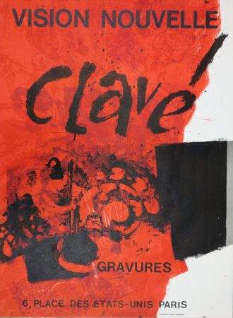 Lithograph Clavé - Exposition 1972 (gravures)