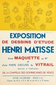 Lithograph Matisse - Exposition de dessins d'étude ,Vence 