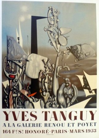 Lithograph Tanguy - Exposition galerie Renou et Poyet 1953