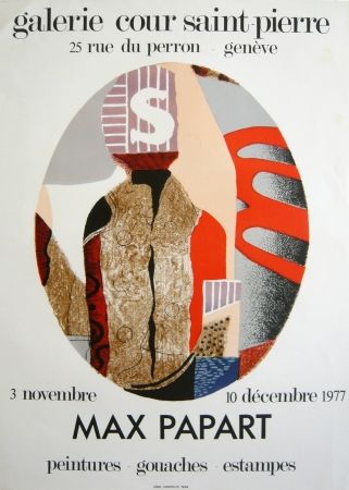 Lithograph Papart - Exposition genvève 1976