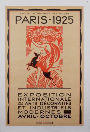 Lithograph Bonfils - Exposition Internationale des Arts Décoratifs et industriels modernes, 1925
