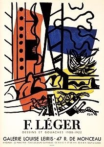 Lithograph Leger - Exposition Louise Leiris 1958