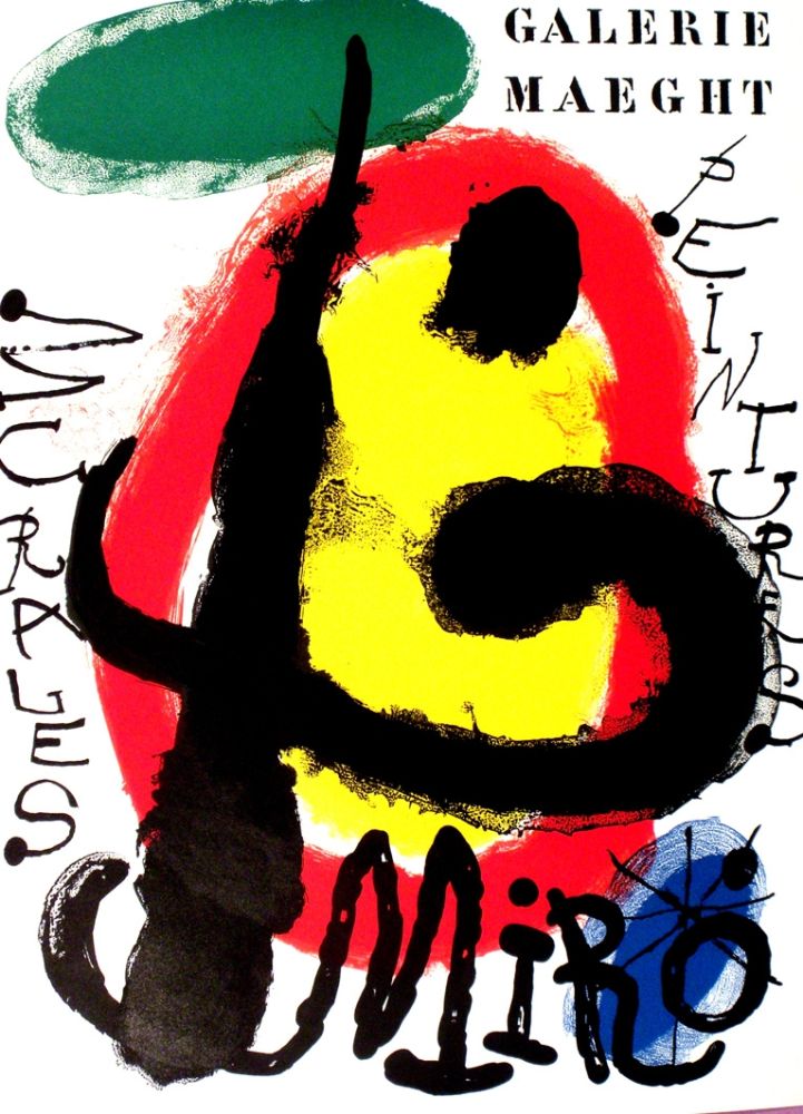 Lithograph Miró - Exposition 