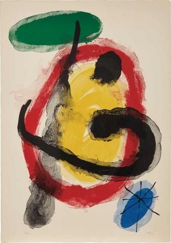 Lithograph Miró - EXPOSITION PEINTURES MURALES (MOURLOT 227) 