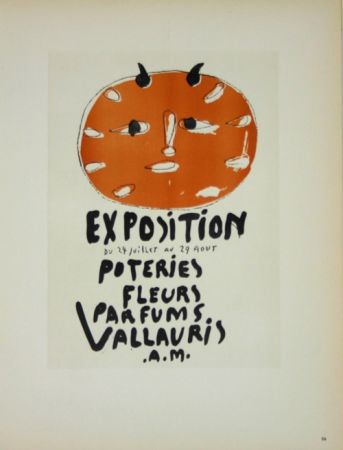 Lithograph Picasso (After) - Exposition Poteries Fleurs Parfums 1948