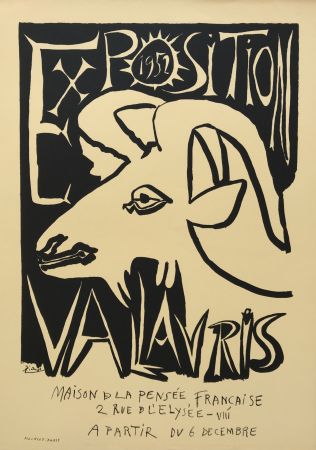 Lithograph Picasso - Exposition Vallauris - Maison de la Pensee Francaise