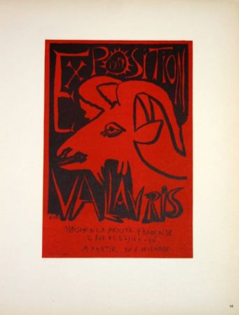 Lithograph Picasso (After) - Exposition Vallauris 1952