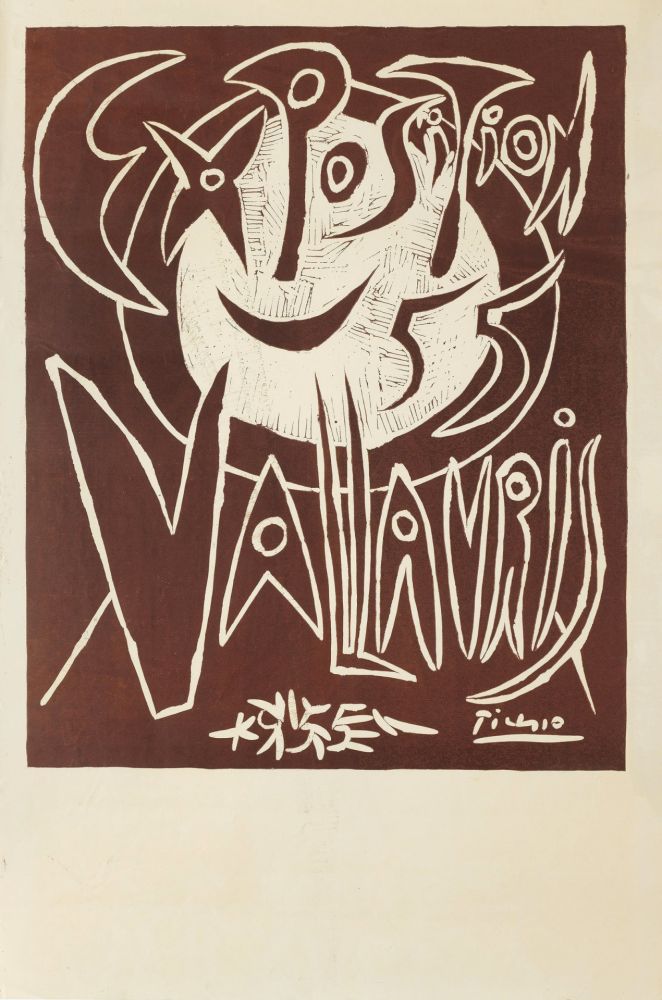 Linocut Picasso - ' Exposition Vallauris 1955 '